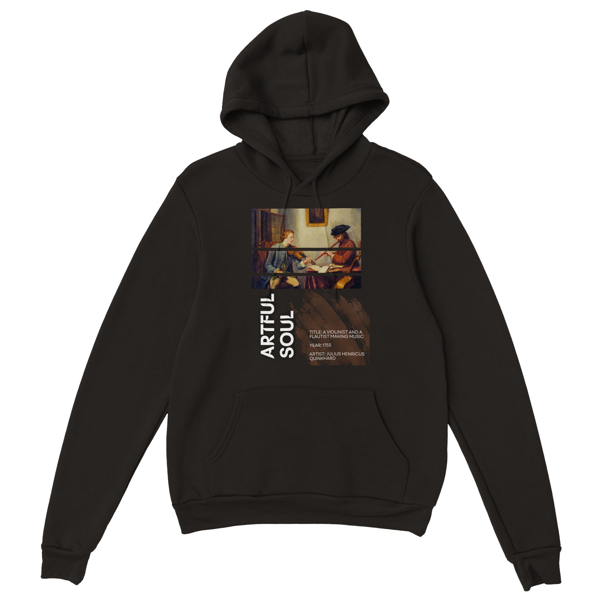 Hoodie Unisex - A violinist and a flautist making music - Art