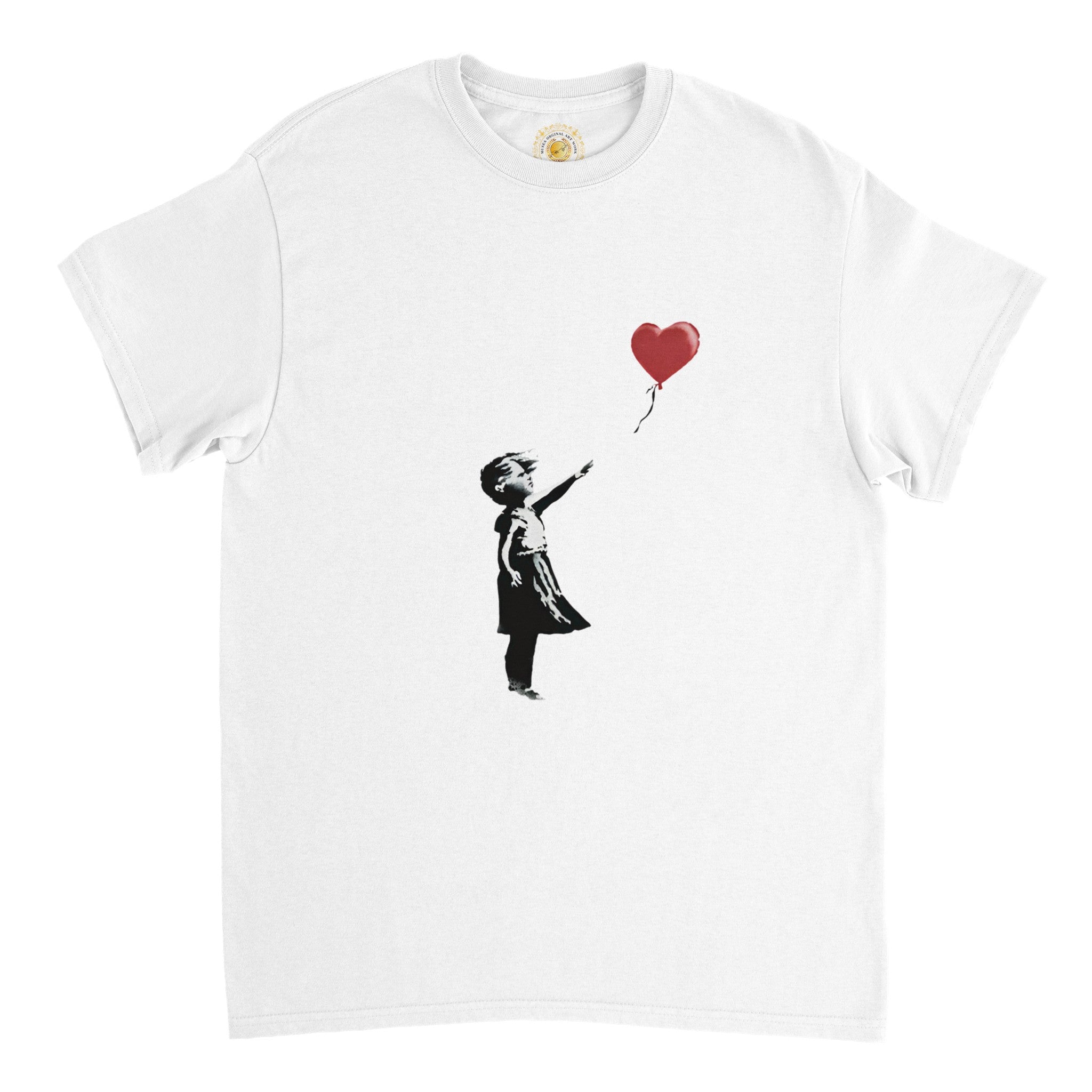 Camiseta Unisex - Chica Banksy con globo - Arte