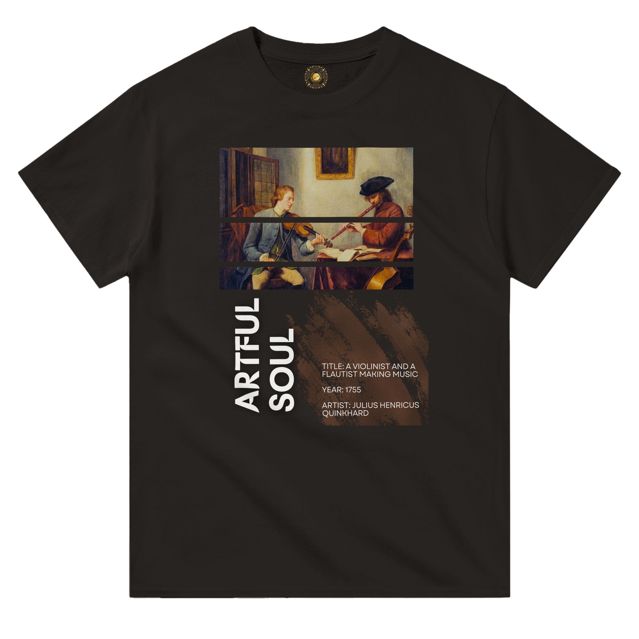 T-shirt Unisex - A violinist and a flautist making music - Art