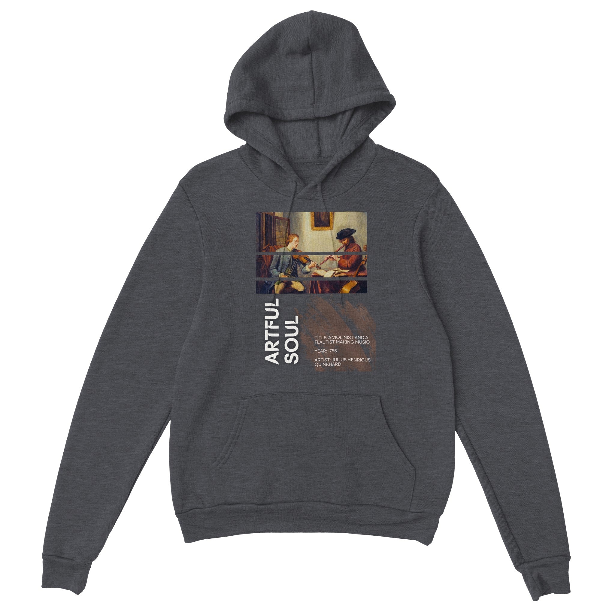 Hoodie Unisex - A violinist and a flautist making music - Art